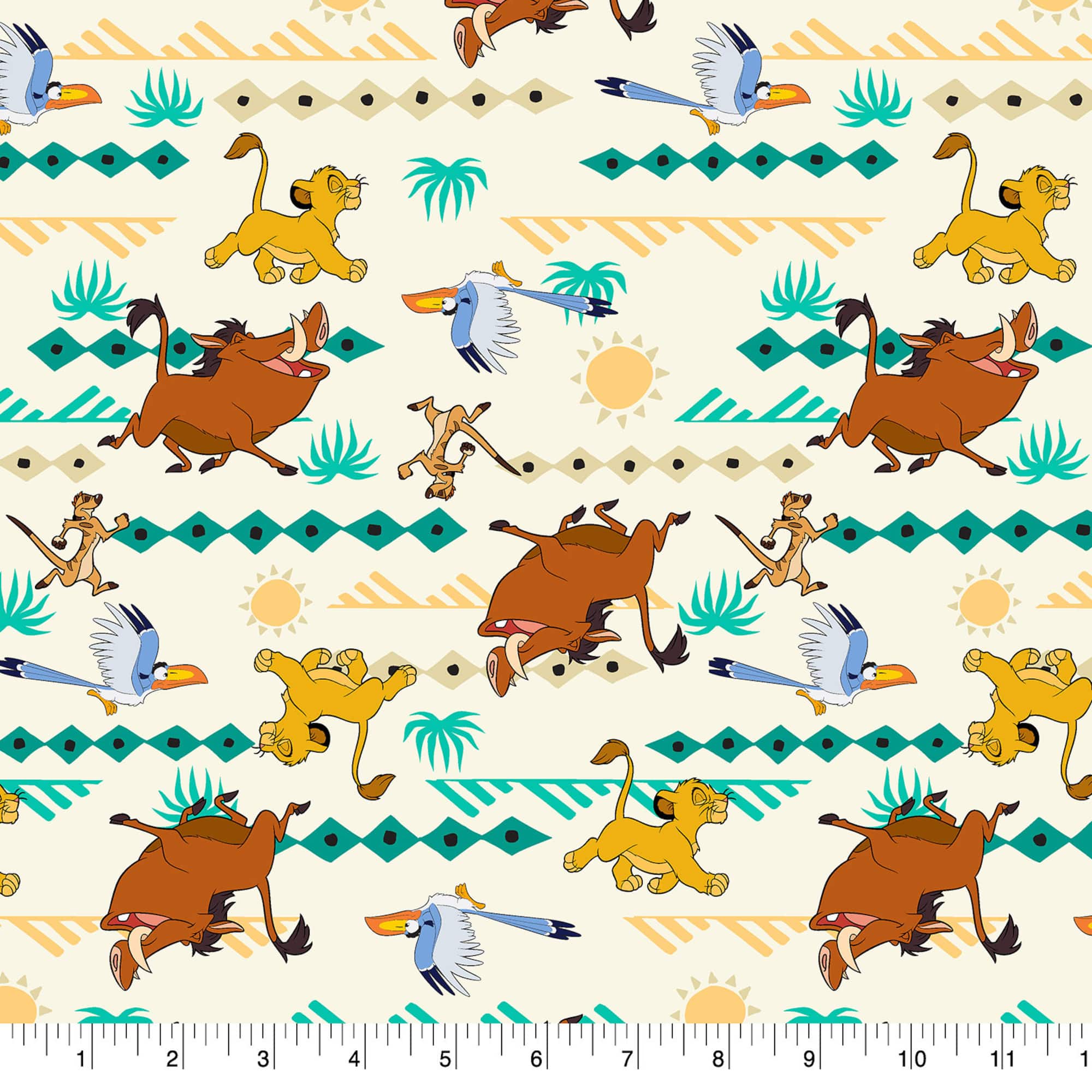 Disney® The Lion King Simba Geometric Cotton Fabric